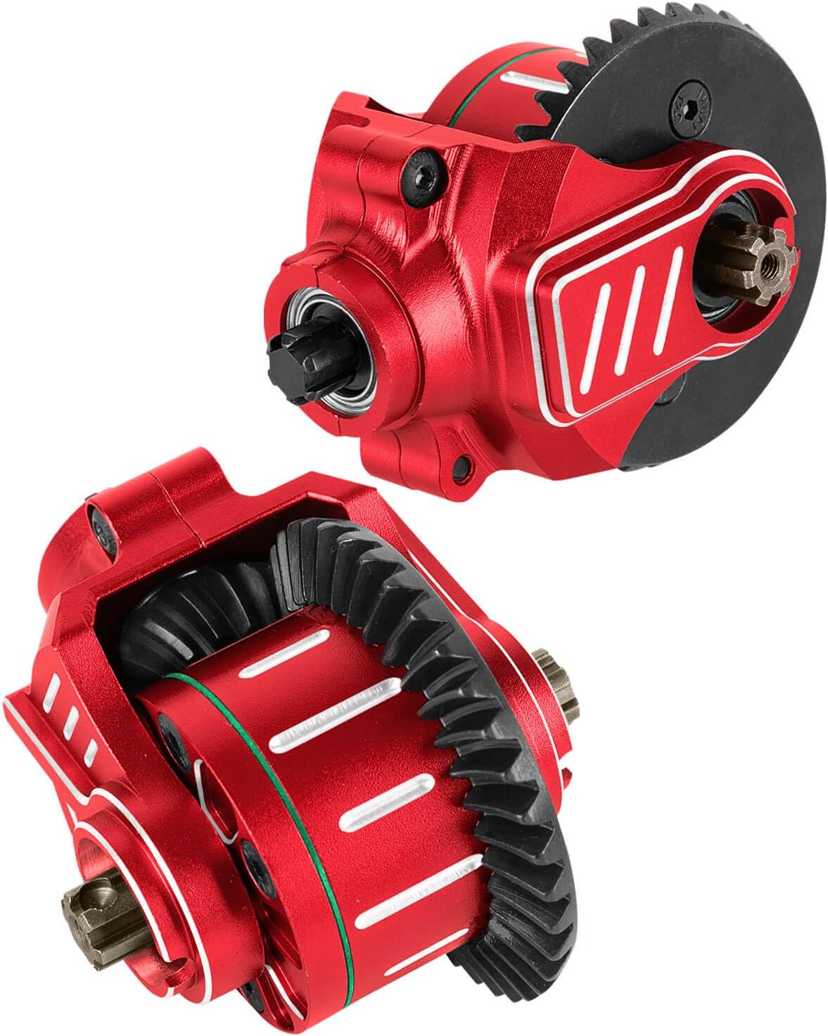 RC Upgrade Parts (2PCS) 37T/13T Diff Gear for 1/10 Kraton Outcast Senton Vorteks Bigrock Granite 3s,1/8 Infraction Typhon Vendetta 3S.Full Metal Differ Set Hops Up.Red