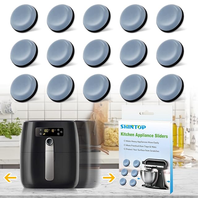 Appliance Sliders 16PCS Air Fryer Accessories Easy Movers for Small Kitchen Appliances Air Fryers Bread Machine Coffee Makers