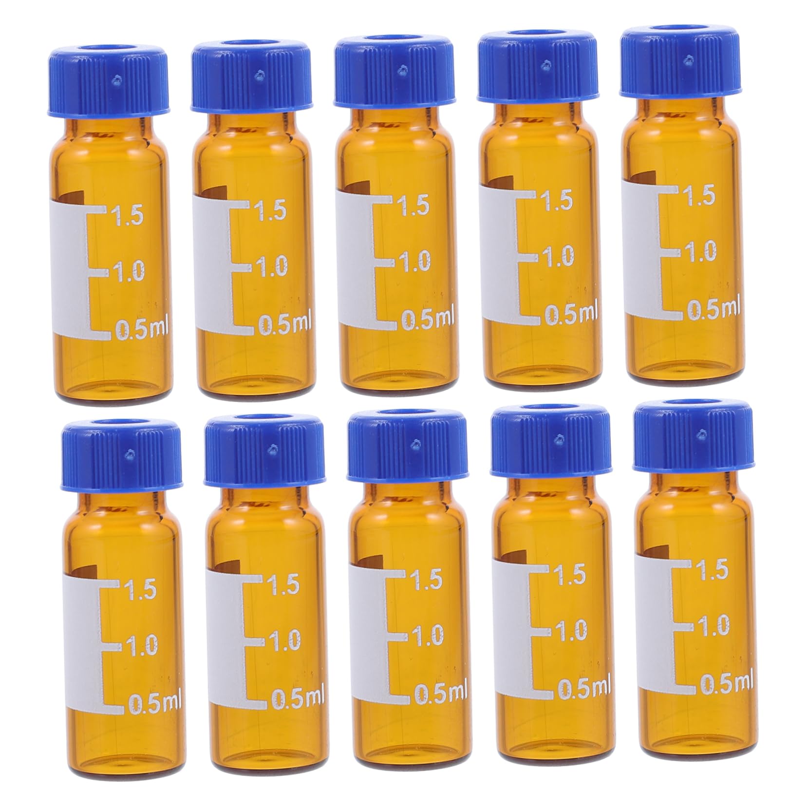 Cabilock 100Piezas de Vidrio Transparente para Muestras Pack Tapa y Diseño Espacio para Laboratorio y Experimentos