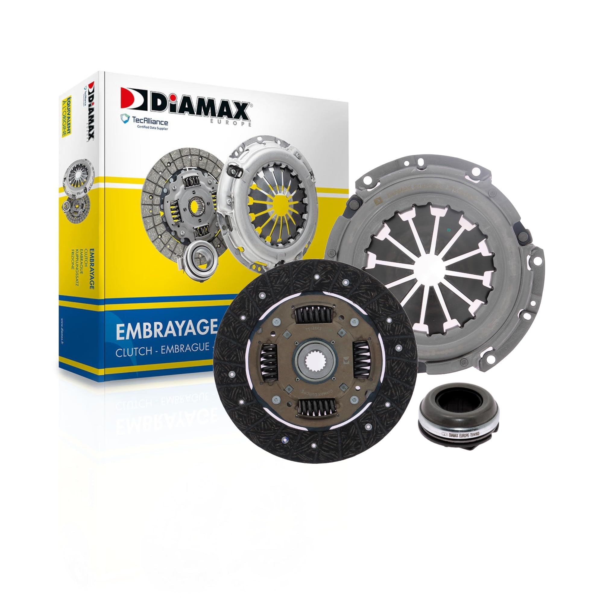 DIAMAX Kit de embrague con cojinete de desembrague Compatible con PEUGEOT 208 I Hatchback CA, CC T5141K3