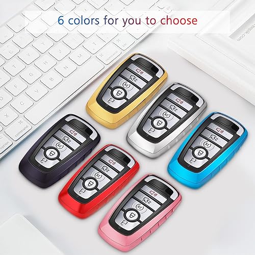 Miniatura 6 de QBUC Funda para llavero Ford, funda protectora de TPU para llave de automóvil con llavero compatible con Ford Fusion F150 F250 F350 F450 F550 Edge