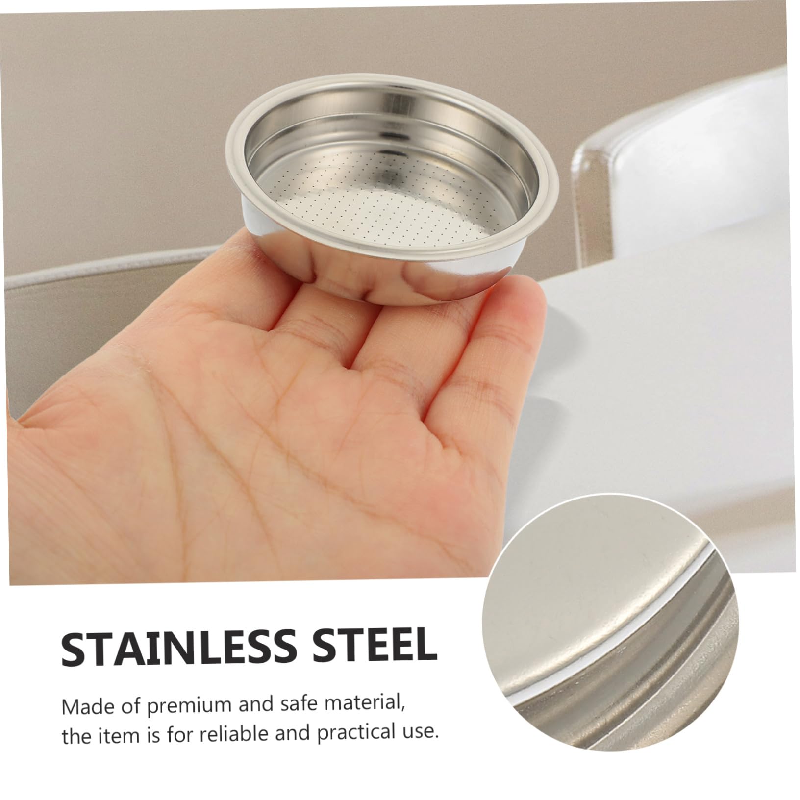Artibetter 4piezas Filtro De Café Reutilizable De Inoxidable Malla Fina Compatible Cafetera Sola Taza Fácil De Usar y Limpiar Para Amantes Del Café