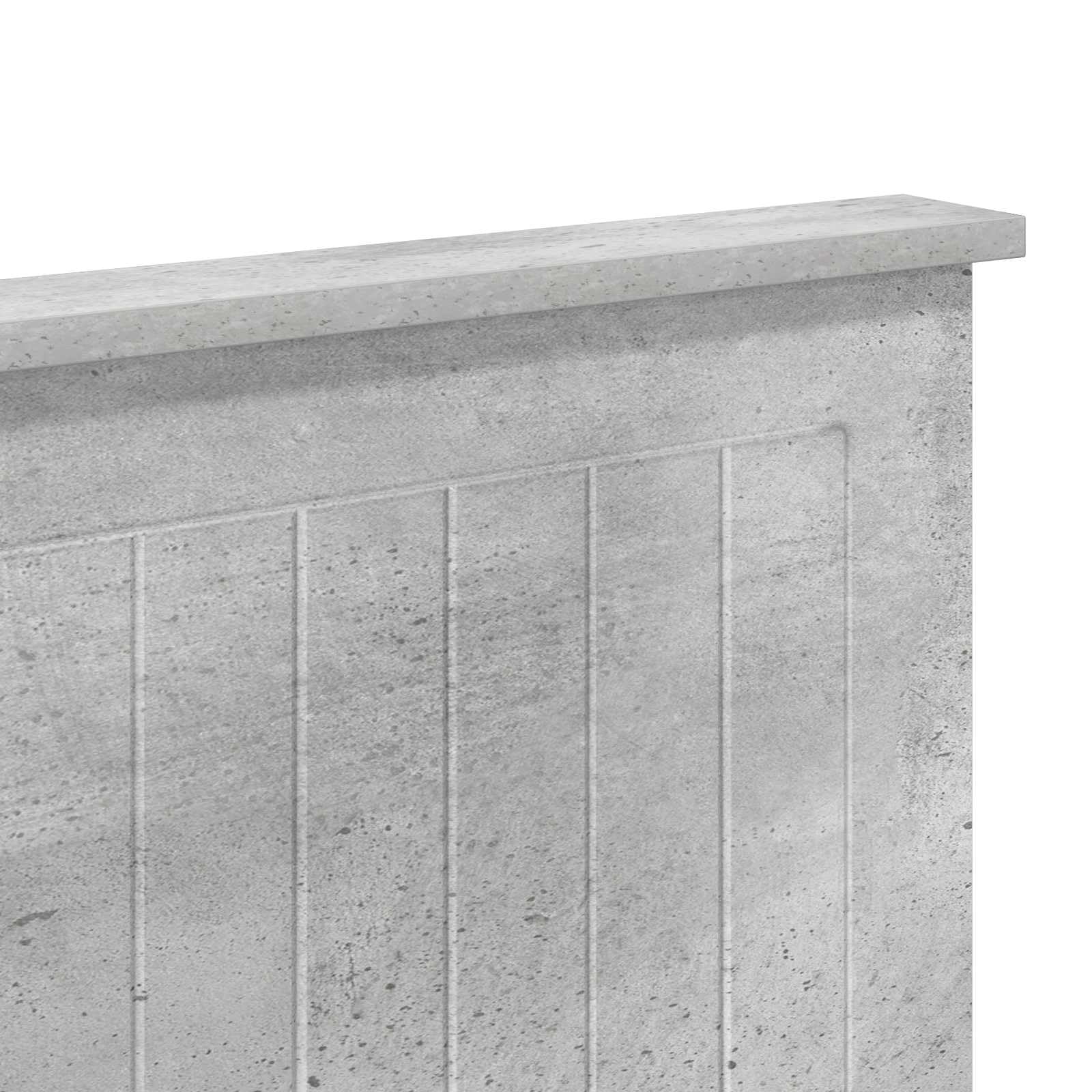 vidaXL Cabecero con cabecera Gris Concreto 200 cm Madera contrachapada, Accesorios Elegantes para el Dormitorio, Decorativos Modernos, Zona de Descanso Comfy, diseño contemporáneo