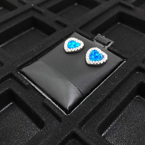 Miniatura 4 de 1 12" x 1 34" Plain Black Puff Pendiente, exhibición de joyas paquete de 100