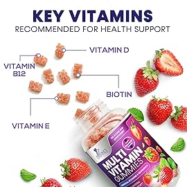 Multivitamin Gummies for Adults - Daily Adult Multivitamins Gummy with Vitamins A, C, D, B12 for Women & Men, Immune Support Gummy Multivitamins Supplement, Adult Multi VIT Vitamin - 90 Gummies