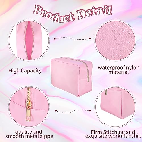 Miniatura 3 de Sweetude 6 bolsas de maquillaje de nailon para viaje, bolsa de nailon con cremallera, bolsa de cosméticos de nailon, bolsa organizadora de