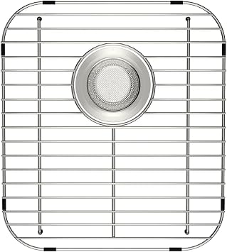 Sink Protectors for Kitchen Sink Stainless Steel Sink Grid, Sink Rack for bottom of Sink 13.2"L11.6"W with Rear Drain 1 Pack