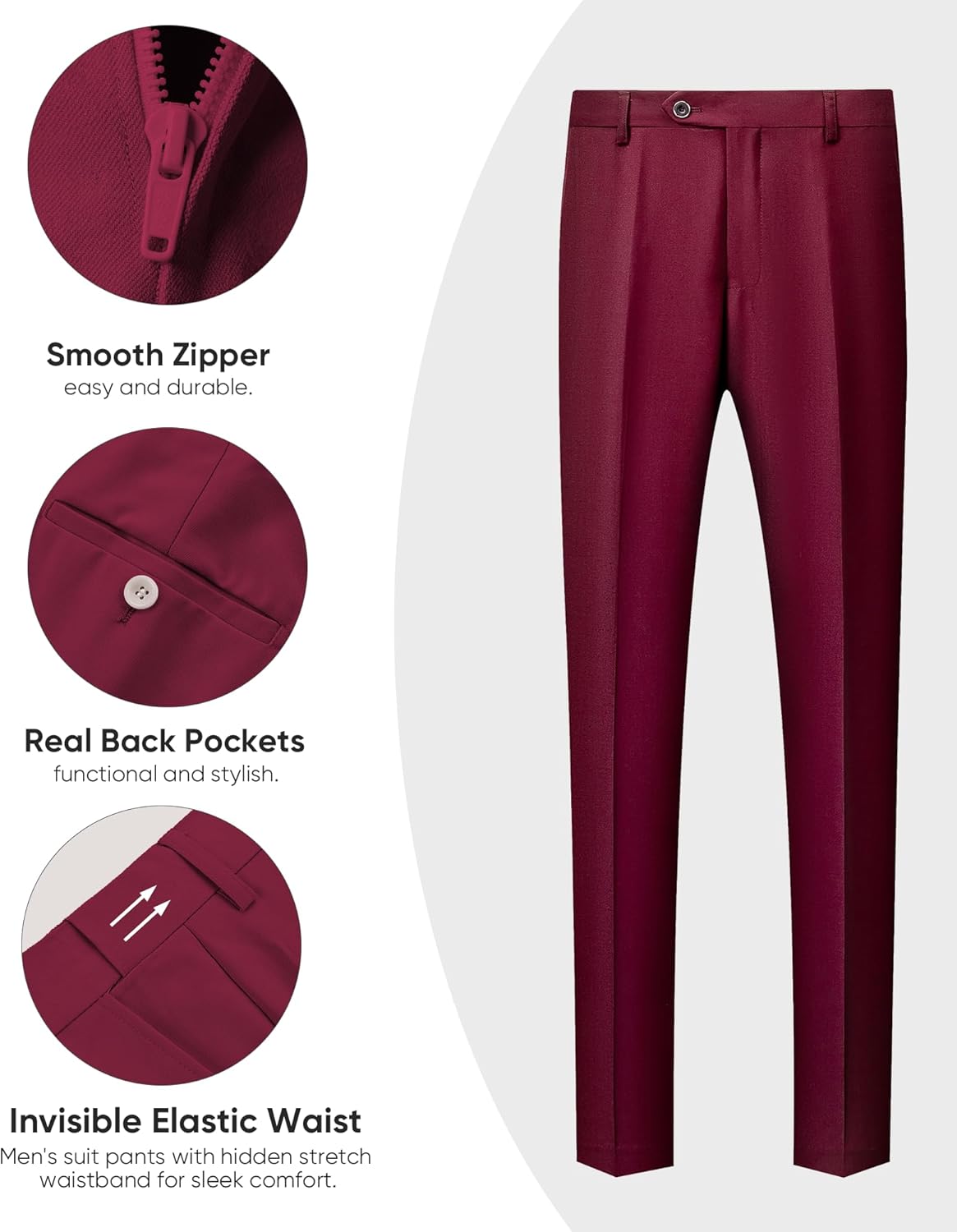 Mens Suit 3 Piece Slim Fit Suits for Men Wedding Prom Tuxedo for Men Formal Business Suit