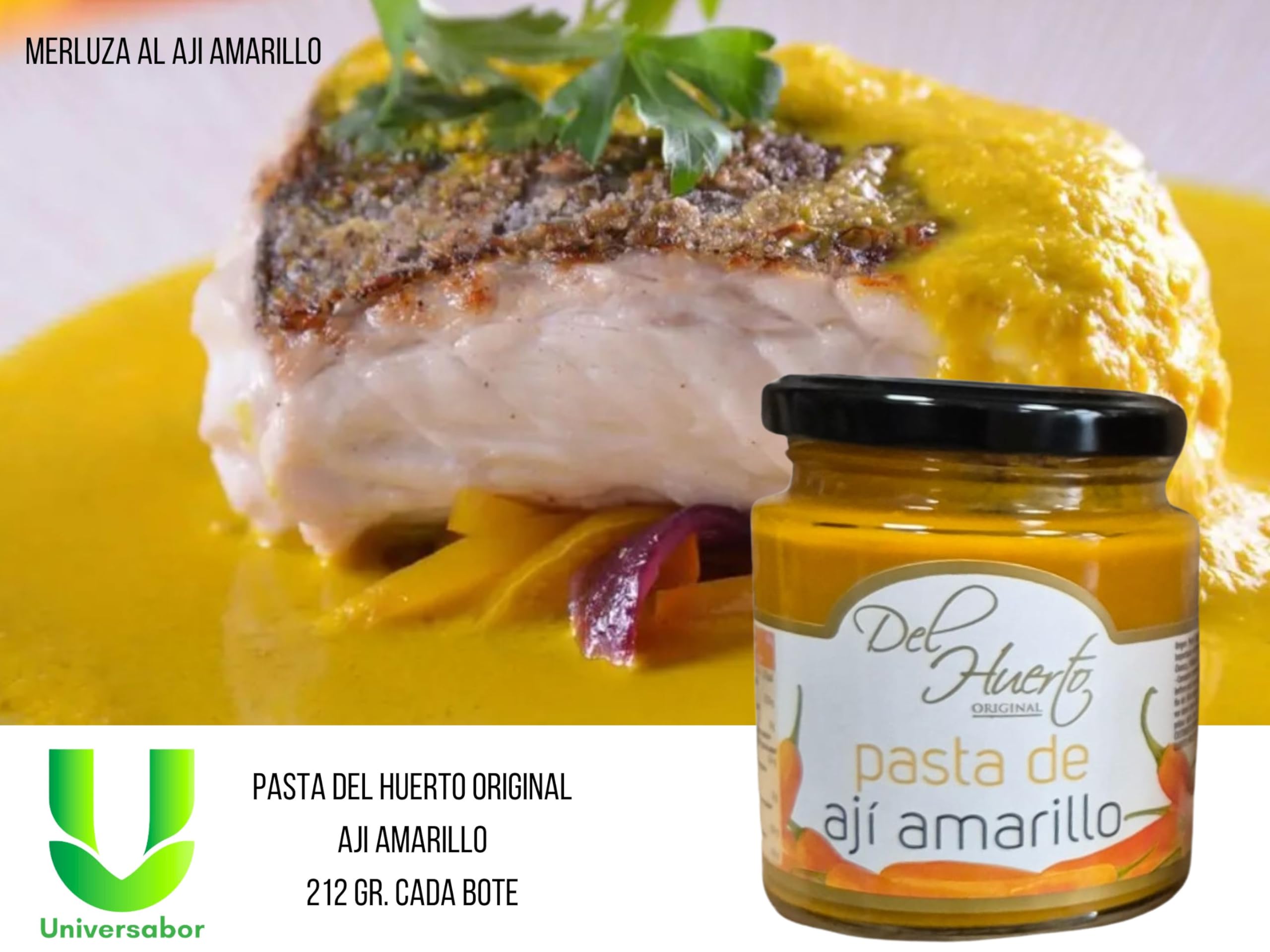Pack de 3 Pastas Del Huerto - Aji Amarillo, Achiote y Rocoto - ¡Descubre la Auténtica Cocina Peruana! 212 gr por Frasco"