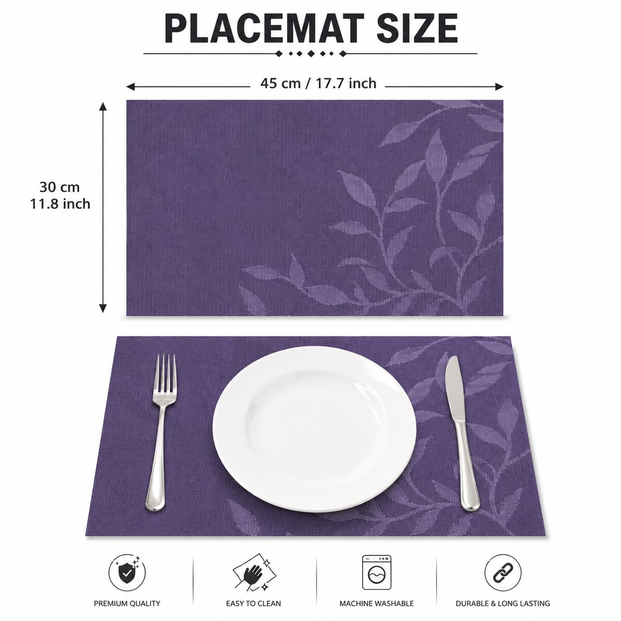 OXSAM Heat Resistant Placemats - Purple Flower -5 OXSAM Heat Resistant Placemats - Purple Flower -5