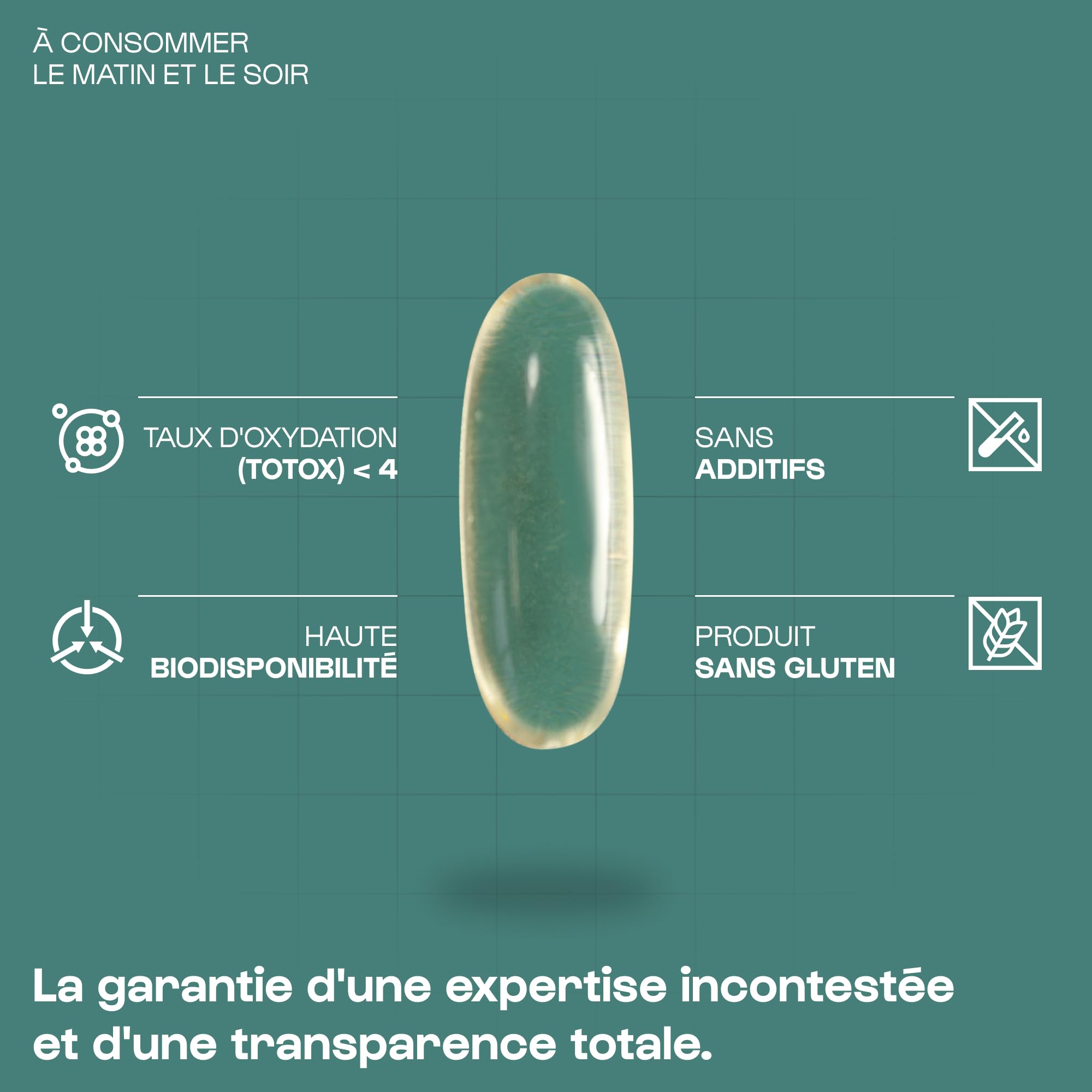 Nutrielement - Oméga 3 Epax® 4000mg - 120 capsules - Equilibre EPA 1520mg & DHA 760mg - Huile de Poisson Sauvage - Pêche durable - Indice d'oxydation ultra faible | By Nutrimuscle