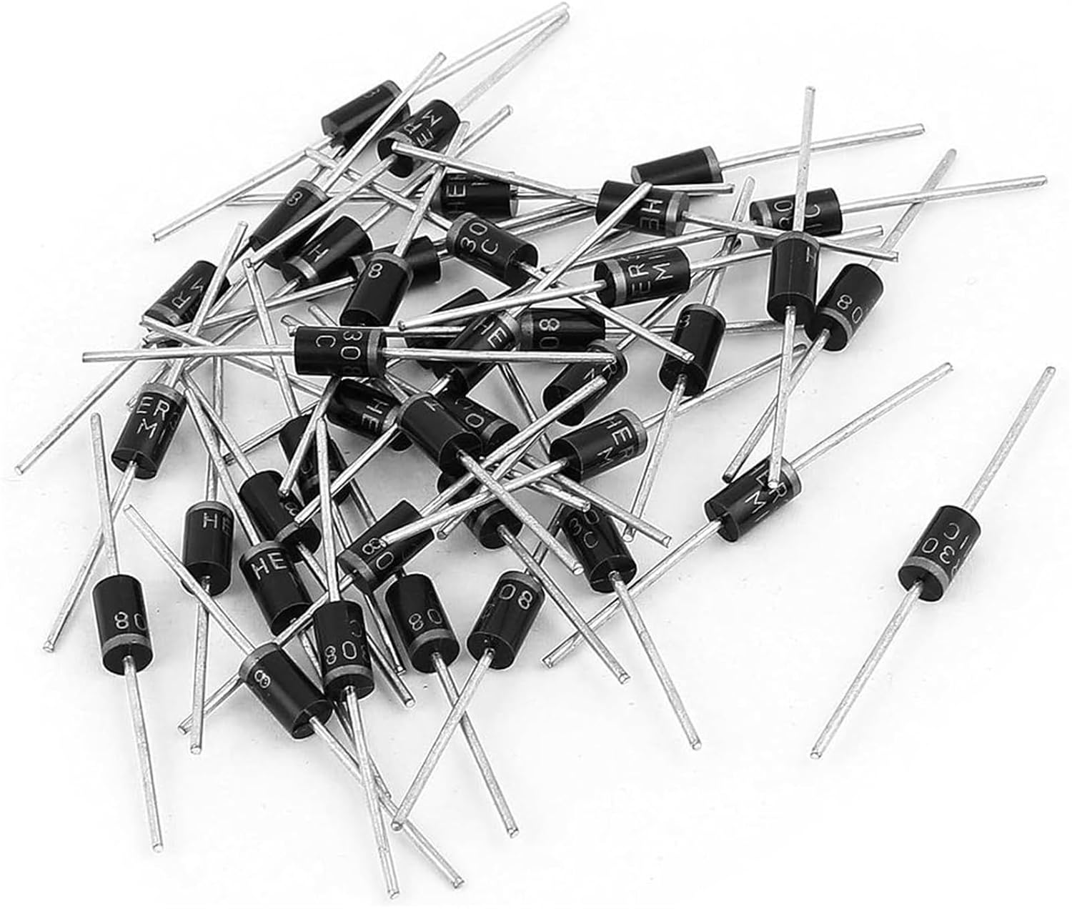 3A 1000V Diodes HER308 axia-l Leaded Rectifier Schottky Diodes Schottky Diodes 40 Pcs huanleism, SogYFe123