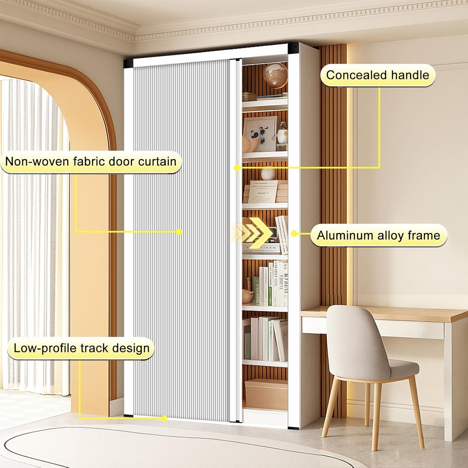 Serving Window Sliding Door, Pass-Through Window Barrier Panel with Handle, Aluminum Alloy Food Truck Service Window for Closet Hotel Breakfast Nook