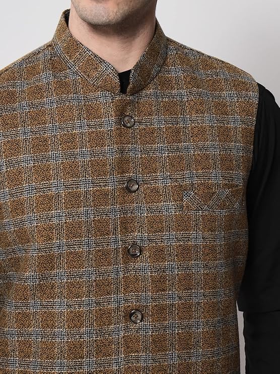 Image of DEIFIC Men's Export-Quality Indian Traditional Nehru Jacket /Waistcoat