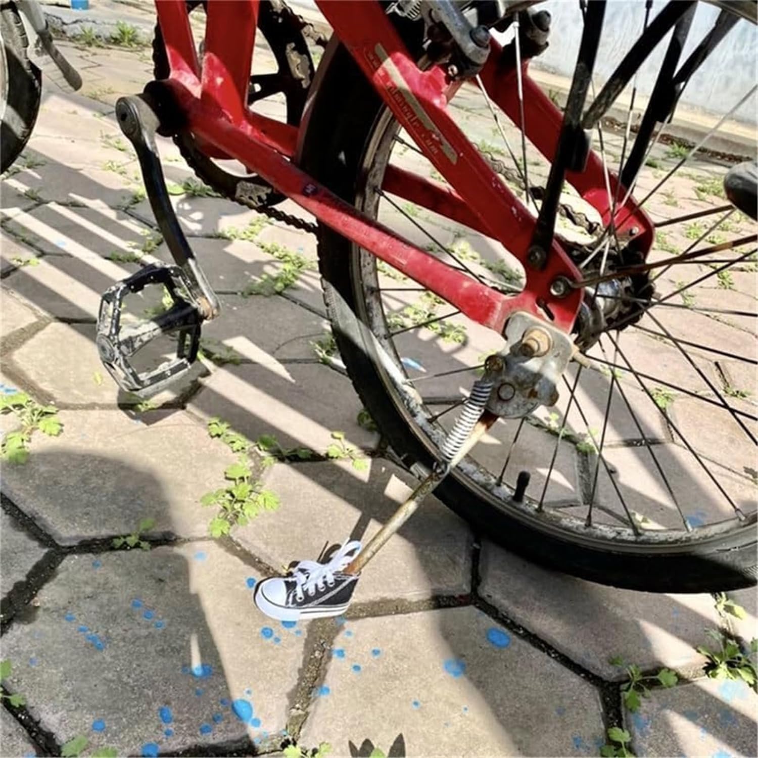Supporto per cavalletto laterale per moto, supporto per cavalletto, mini scarpa in tela