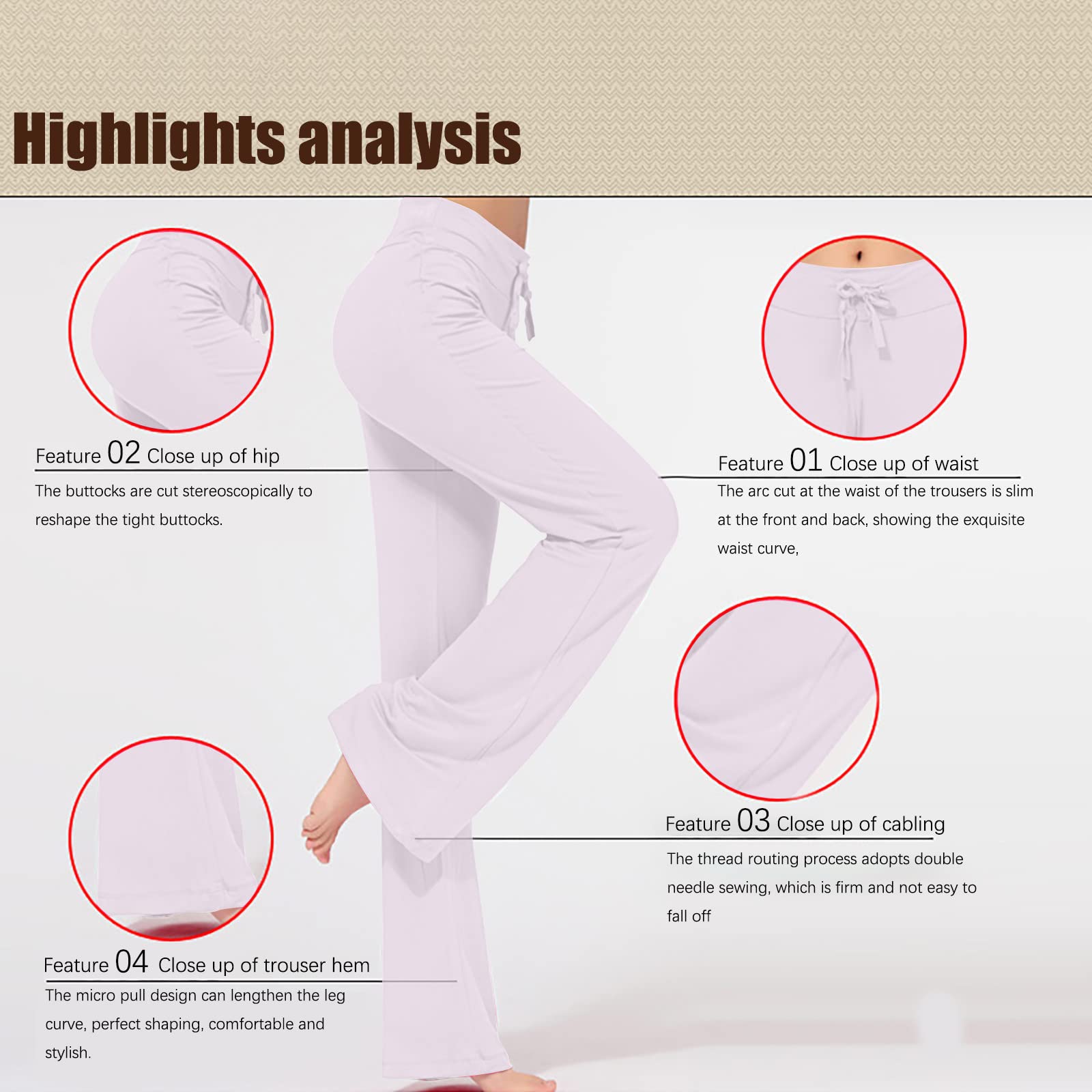 Generico Leggins Sportivi Donna Push Up Leggings Palestra Dimagranti Vita Alta Pantaloni Yoga con Coulisse Pants Elastici Morbido Soft per Fitness Jogging Casual Leggins Cotone Estivi Leggeri
