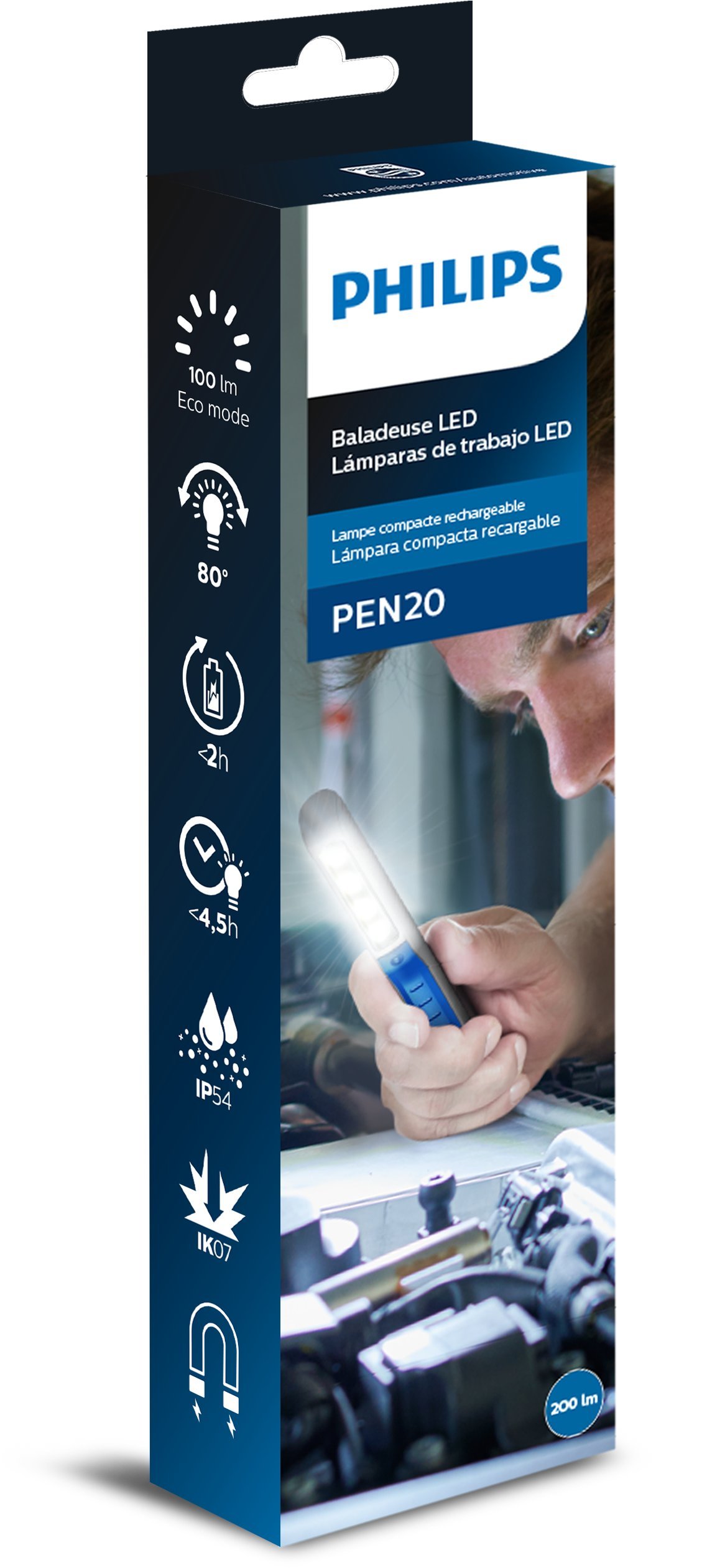 Philips – Lampada da lavoro pen20 lpl42 X 1 LED con batteria