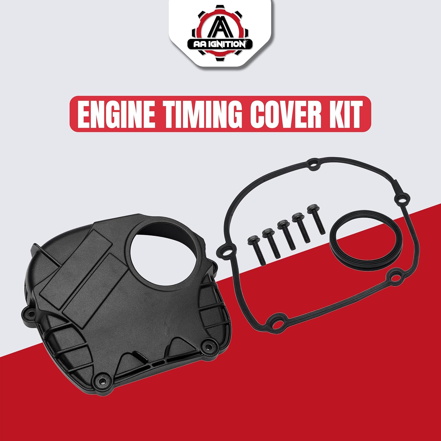 Engine Upper Timing Chain Cover with Gasket by AA Ignition - Compatible with Audi and VW 2.0L - A3, A4, A5, A6, Q3, Q5, TT, Beetle, CC, Eos, Golf, GTI, Jetta, Passat - 06H103269C, 06H103269H