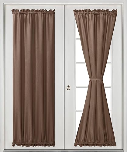 Miniatura 176 de Hiasan Cortinas para ventana de puerta delantera, bolsillo para barra, cortina de privacidad semitransparente para puerta francesa, 1 panel