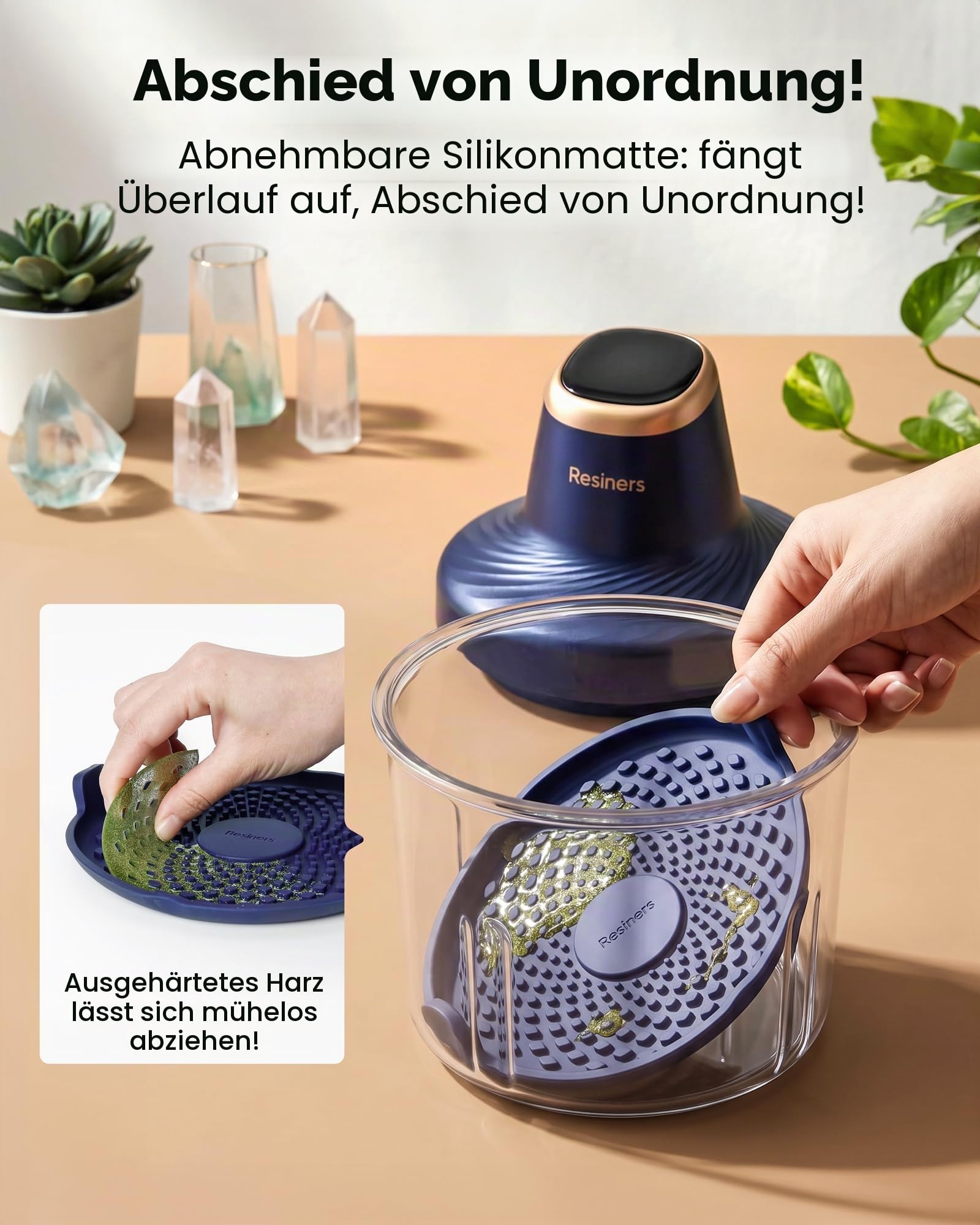 Resiners Airless Pro3 Harzblasentferner, 99 kPa Vakuumkammer (22L/min), 99% Blasen in 3 Minuten entfernen, 3,2L Großkapazität Harz Blasenentferner für Epoxidharz UV-Harz Silikonschmuckherstellung