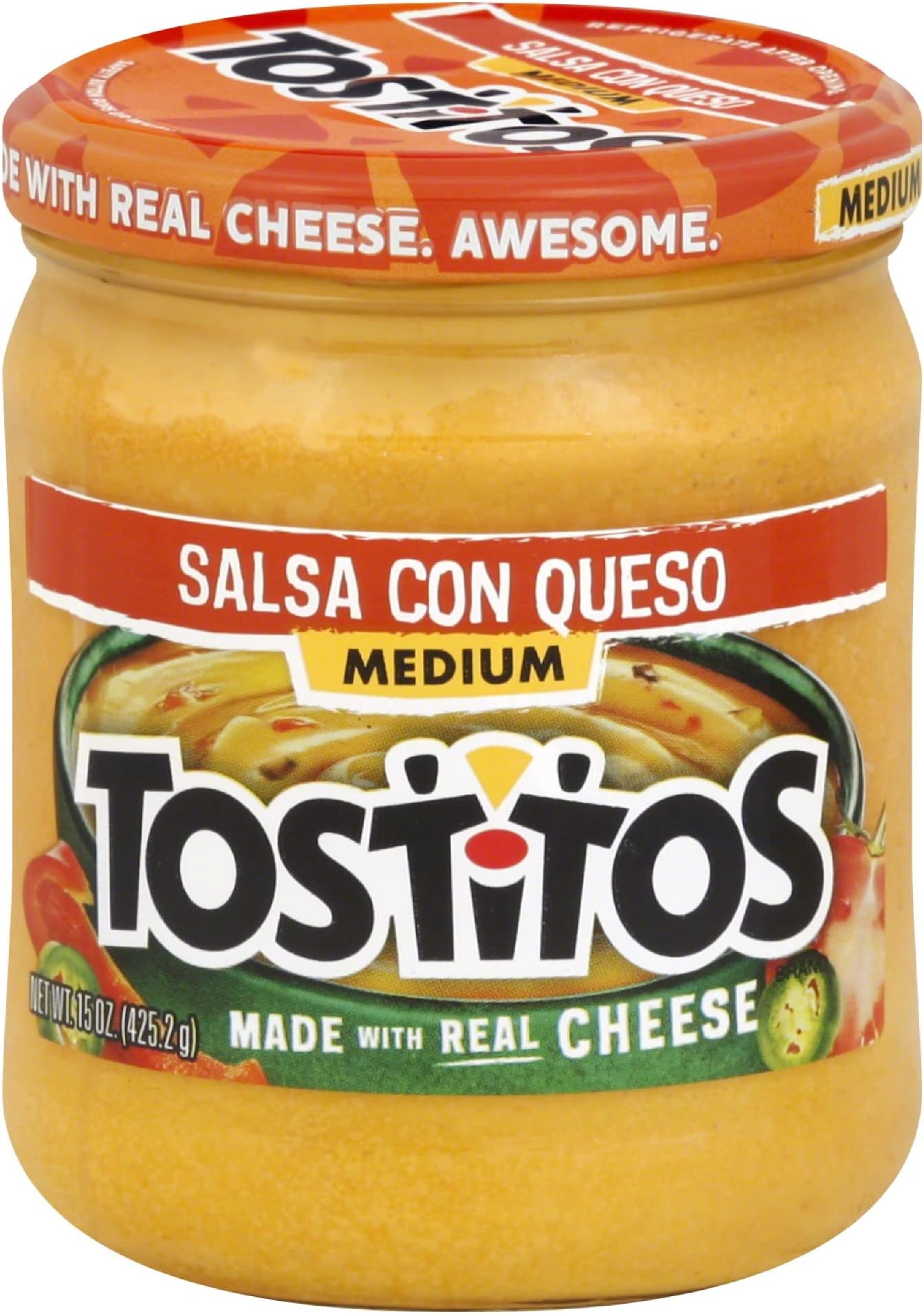 Tostitos Salsa con Queso Toss Salsa Conqueso, Medium Spicy, 14.1 oz (400 g), Parallel Import Product