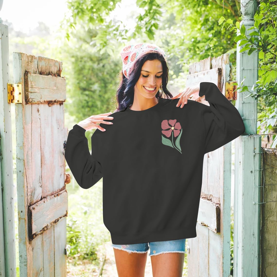 MOUSYA Christian Sweatshirts for Women Bible Verse Shirt Jesus Floral Pullover Religious Faith Crewneck Long Sleeve Tops - Image 2