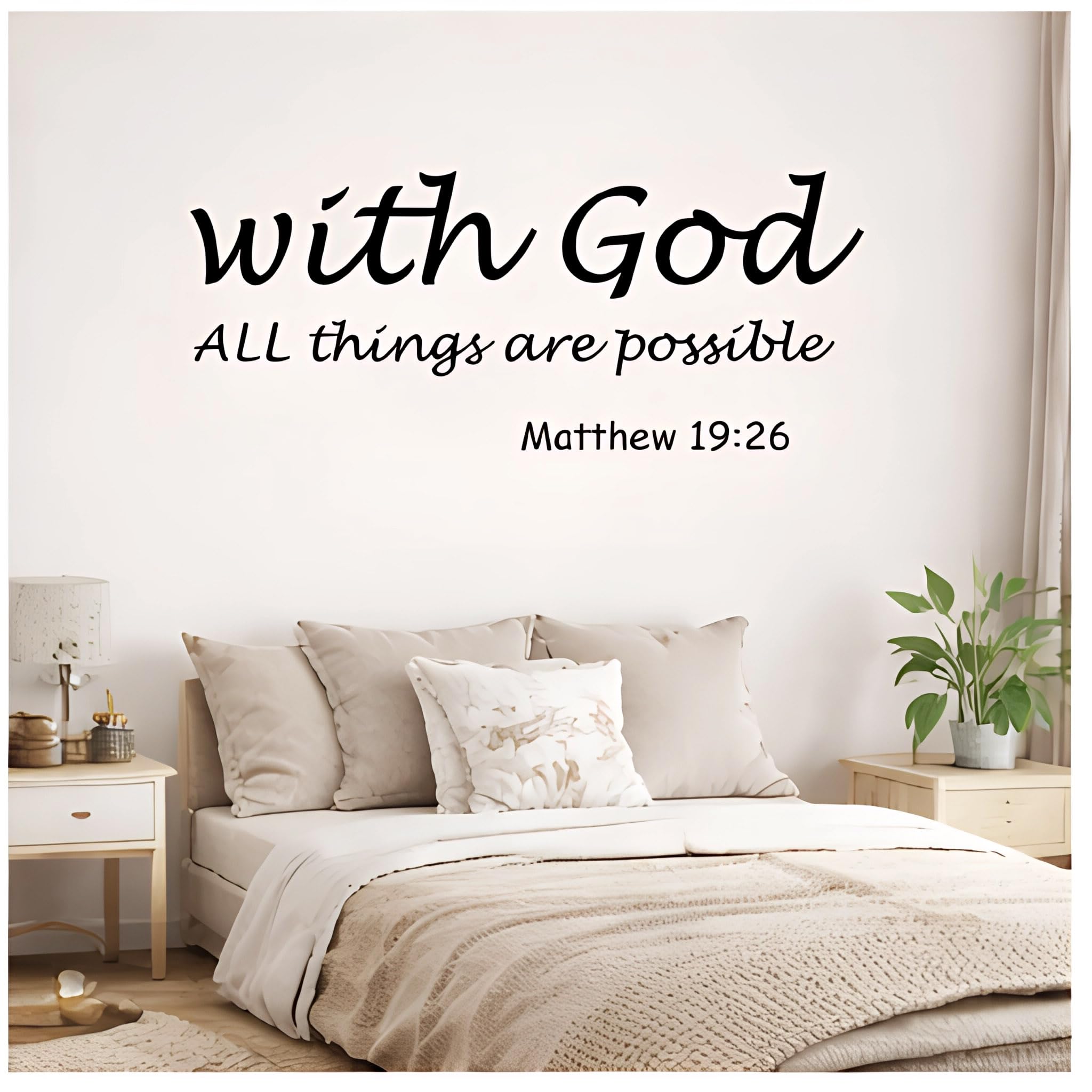 GADGETS WRAP Wall Decal Vinyl Sticker Modern Letters Bible Verse for Office Home Wall Decoration 58x21cm