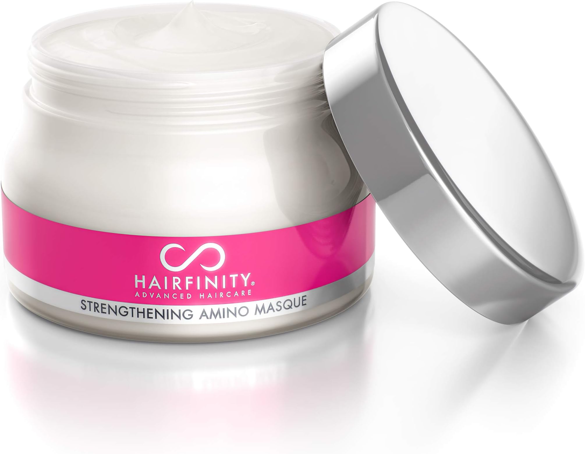 Hairfinity Hair Strengthening Amino Treatment Masque - Hydrating Hair Mask and Deep Conditioner Cream for Dry Damaged Hair with Hydrolyzed Collagen, Keratin, Vegetable Protein for Growth, 8 oz