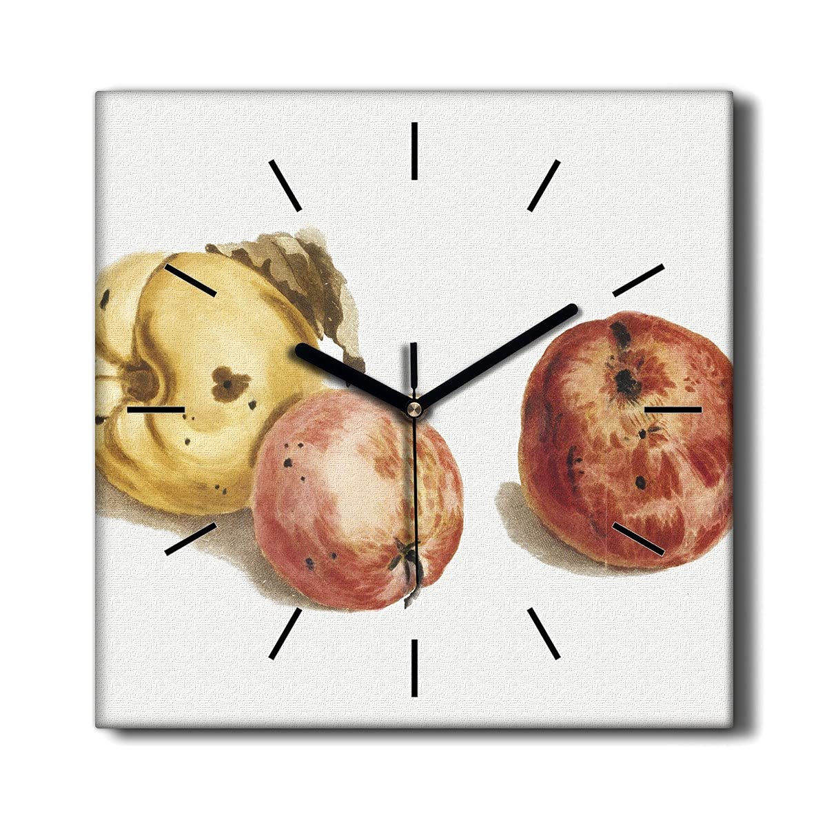 Horloge sur Toile Décoration Le Salon 30x30 cm - Horloge Murale Silencieuse