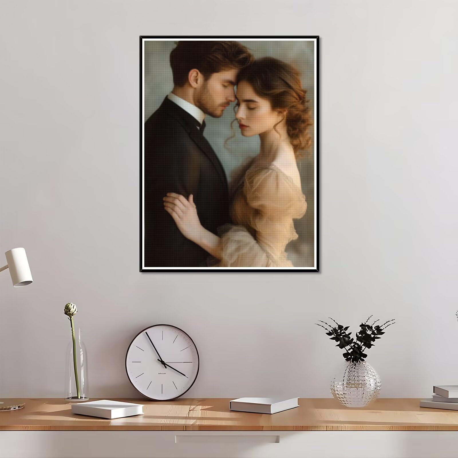 Diamond Painting Personalizzato, 5D DIY Diamond Painting Kit Completo Personalizzato, Kit per Pittura Diamante Personalizzati Con Foto, Mosaico Personalizzata Regalo per Arte Domestica 50x90cm L-281