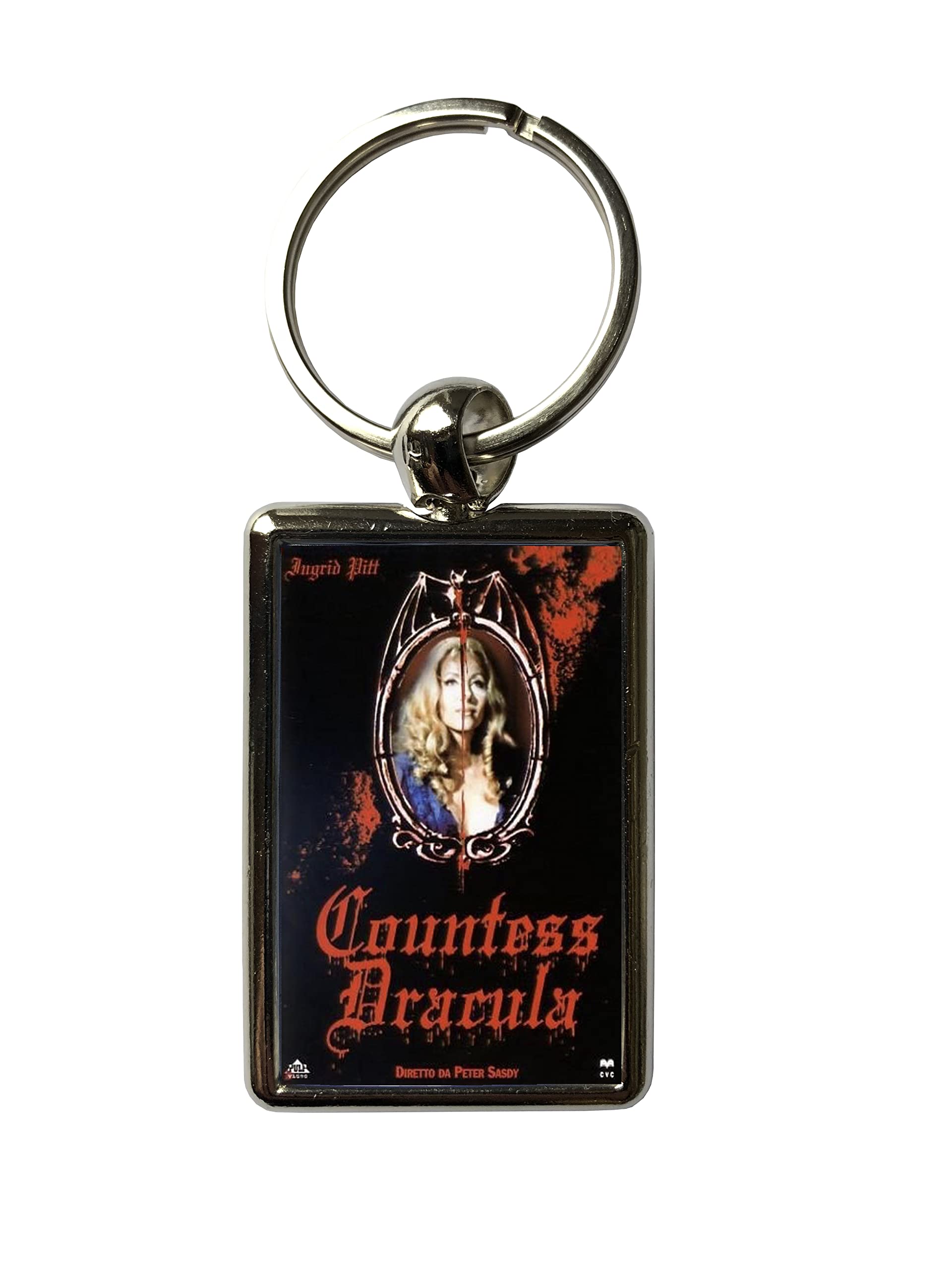 Super Universe Countess Dracula Movie Poster Metal Keyring – Classic Horror Collectible