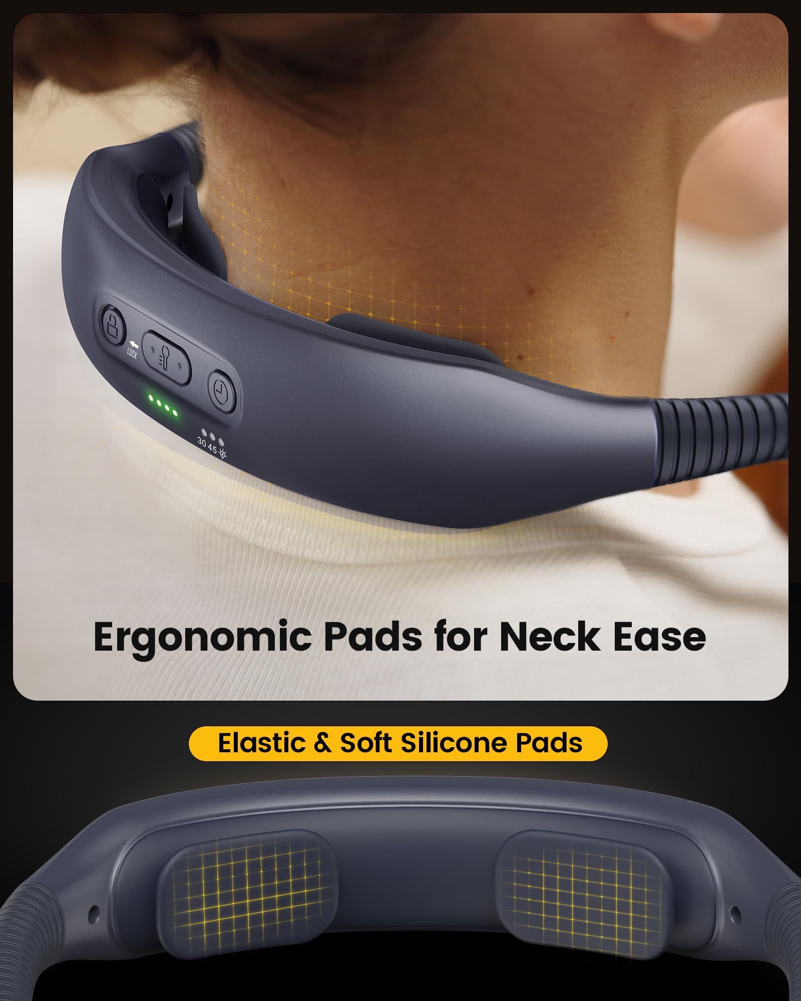 Glocusent Ergonomic Book Light Neck Light, Reading Light with 3 Colors & 5 Stepless Brightness - Image 2