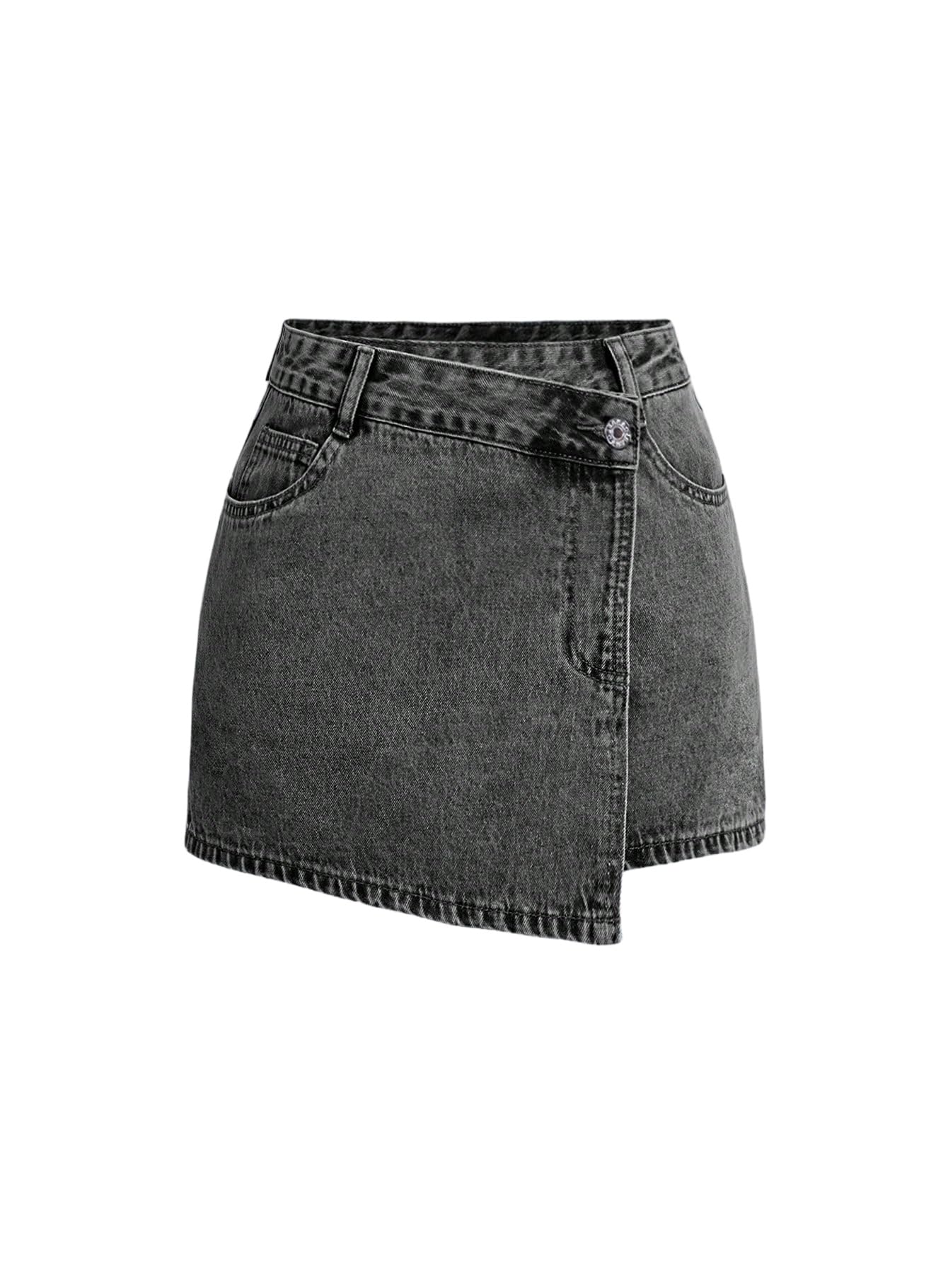SOLY HUX Jupe en jean pour femme - Short avec poches Y2K - Mini jupe en jean - Jupe-short - Jupe courte - Jupe décontractée - Streetwear