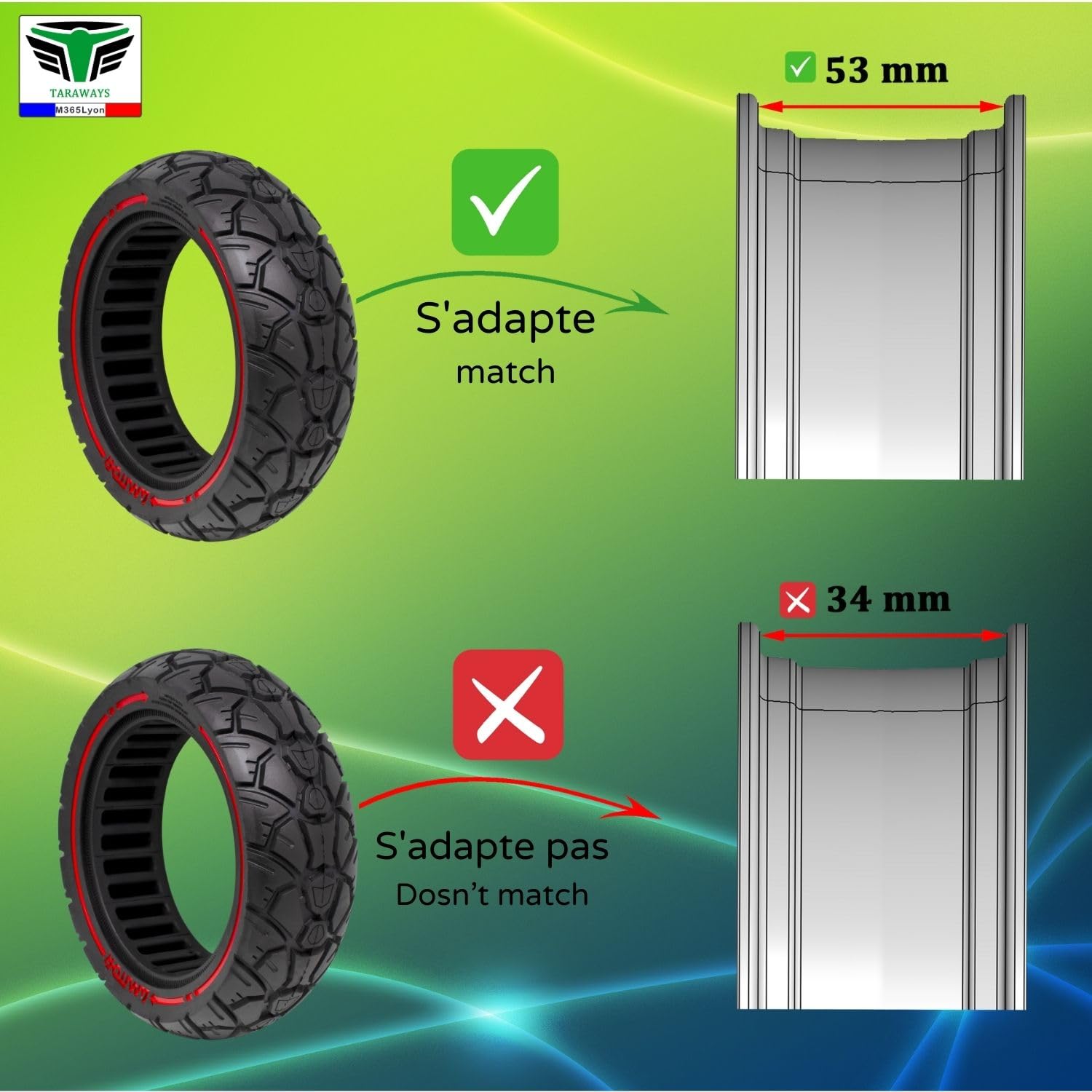 Pneumatico completo anti-perforazione 10 x 2.75 (10 x 2.7-6.5) pollici per monopattino UrbanGlide All Road 5, E-CROSSE MAX 2 x 2, Speedway 5 - Rockway - Crossover - Dualtron 3 (1 x