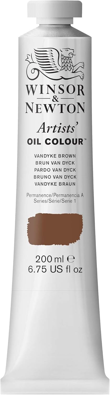 Winsor & Newton,200 ml (Pack of 1),1237676 1237676 Artists' Oil Colour, 200ml Volume, Vandyke Brown