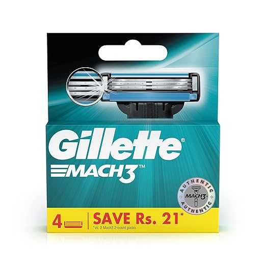 Gillette Mach 3 Manual Shaving Razor Blades 4s Pack (Cartridge