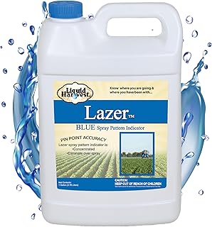Liquid Harvest Lazer Blue Concentrated Spray Pattern Indicator - 1 Gallon (128 Ounces) - Perfect Weed Spray Dye, Herbicide Dye, Fertilizer Marking Dye, Turf Mark and Blue Herbicide Marker - Buy now