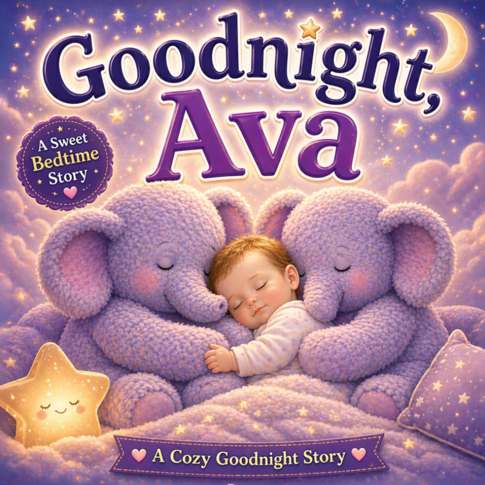 Goodnight, Ava: A Personalized Bedtime Story for Sweet Dreams and Peaceful Nights (Three Hearts Personalized Baby Name Books (Ava))
