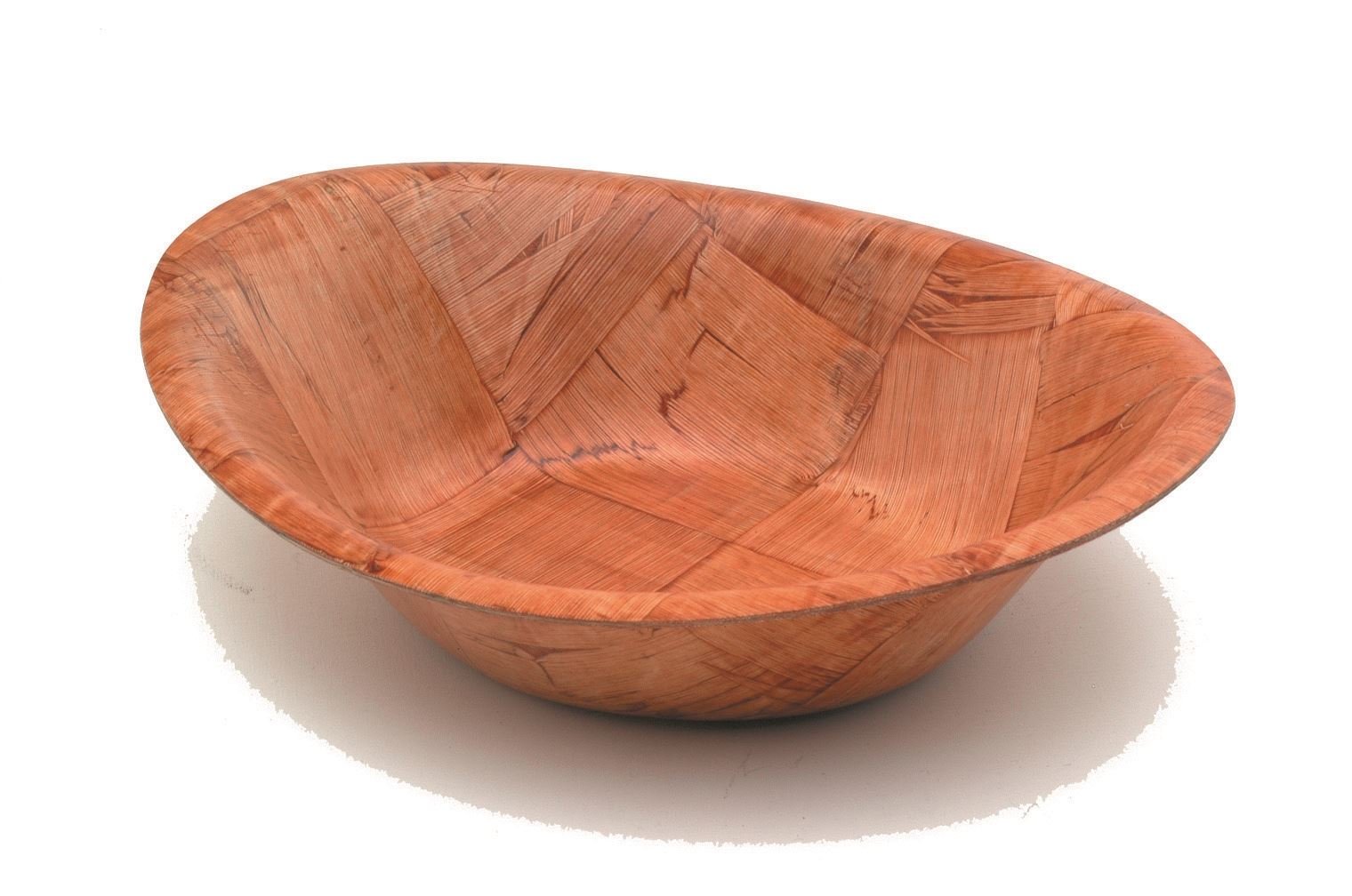 Genware NEV-GC849 Woven Bowls, Oval, 9" x 7", Wood