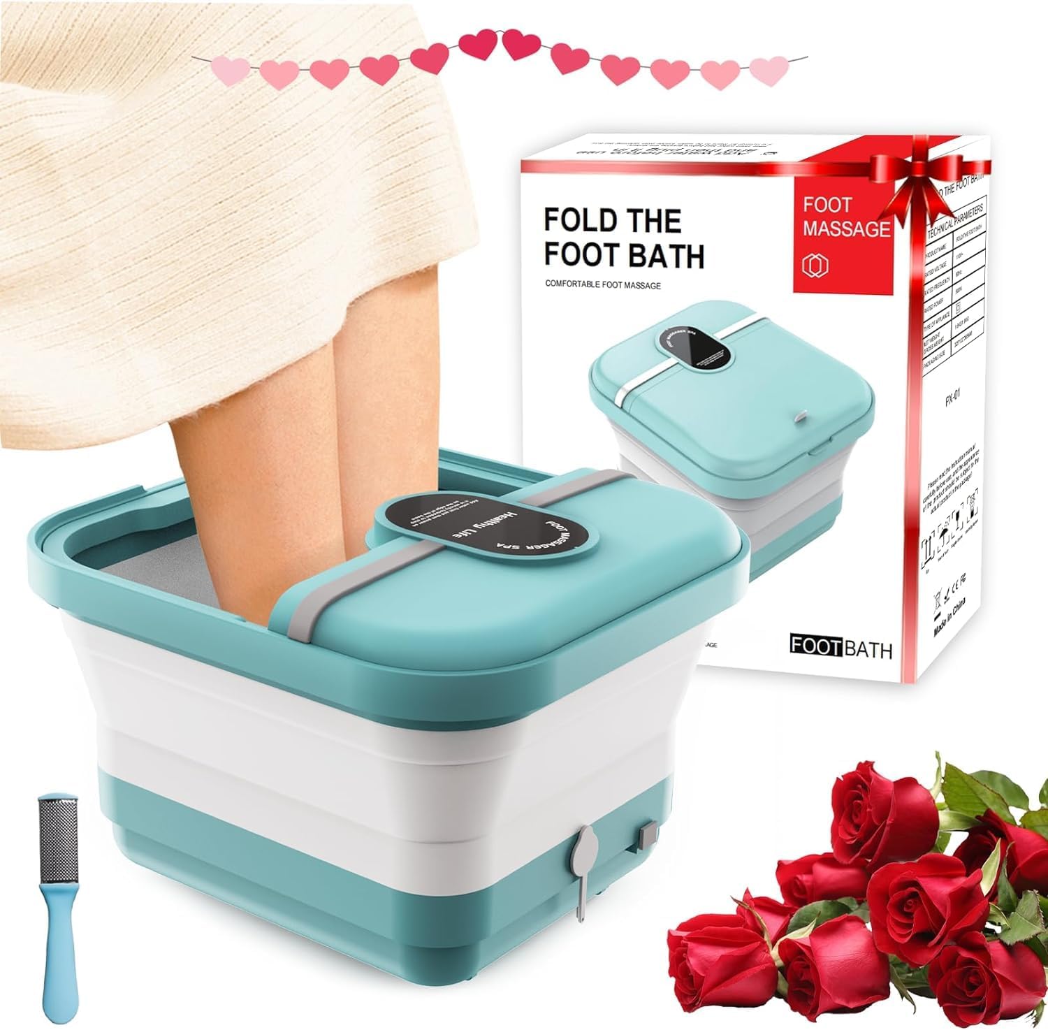Okshith Portable Foot Assager Spa Bath Collapsible Pedicure Tub With - View #4