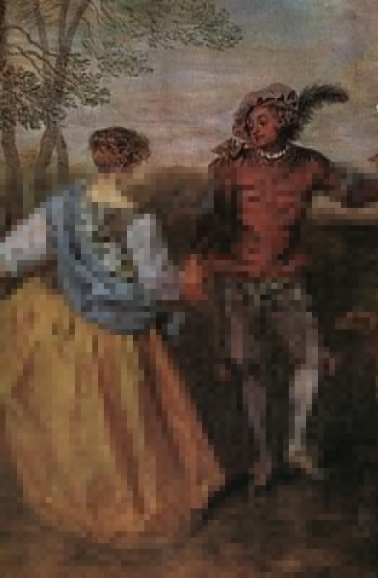 Serendipitp No Frame Aesthetic Poster Photo Wall Print Retro Picture The Shepherds Detail By Jean-Antoine Watteau Modern Wall Artwork For Home Decor 60X90cm