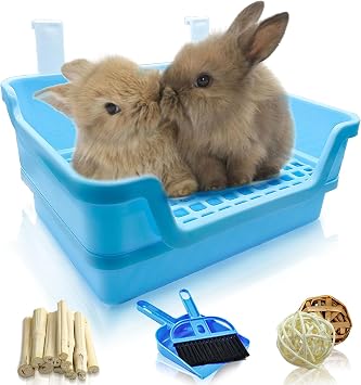 Hamiledyi Rabbit Litter Box Extra Large Bunny Litter Boxes
