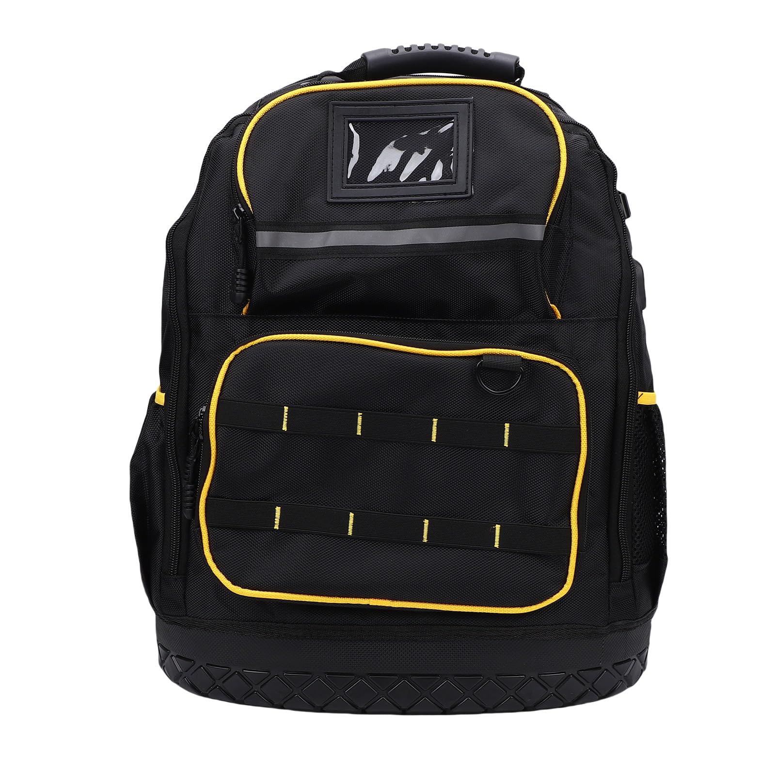 Changor Zaino Portautensili in Tessuto Oxford Resistente con Custodia Imbottita per Laptop, Design con Fondo Rigido per Elettricisti, Spazio per Laptop da 15,6".