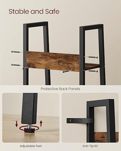 Miniatura 123 de VASAGLE Estantería estrecha de 5 niveles, 11.8 x 23.6 x 66.9 pulgadas, estante de escalera para oficina en casa, sala de estar, dormitorio, cocina,