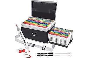 168 Vibrant Alcohol-Based Art Markers for Professional Artists and Hobbyists