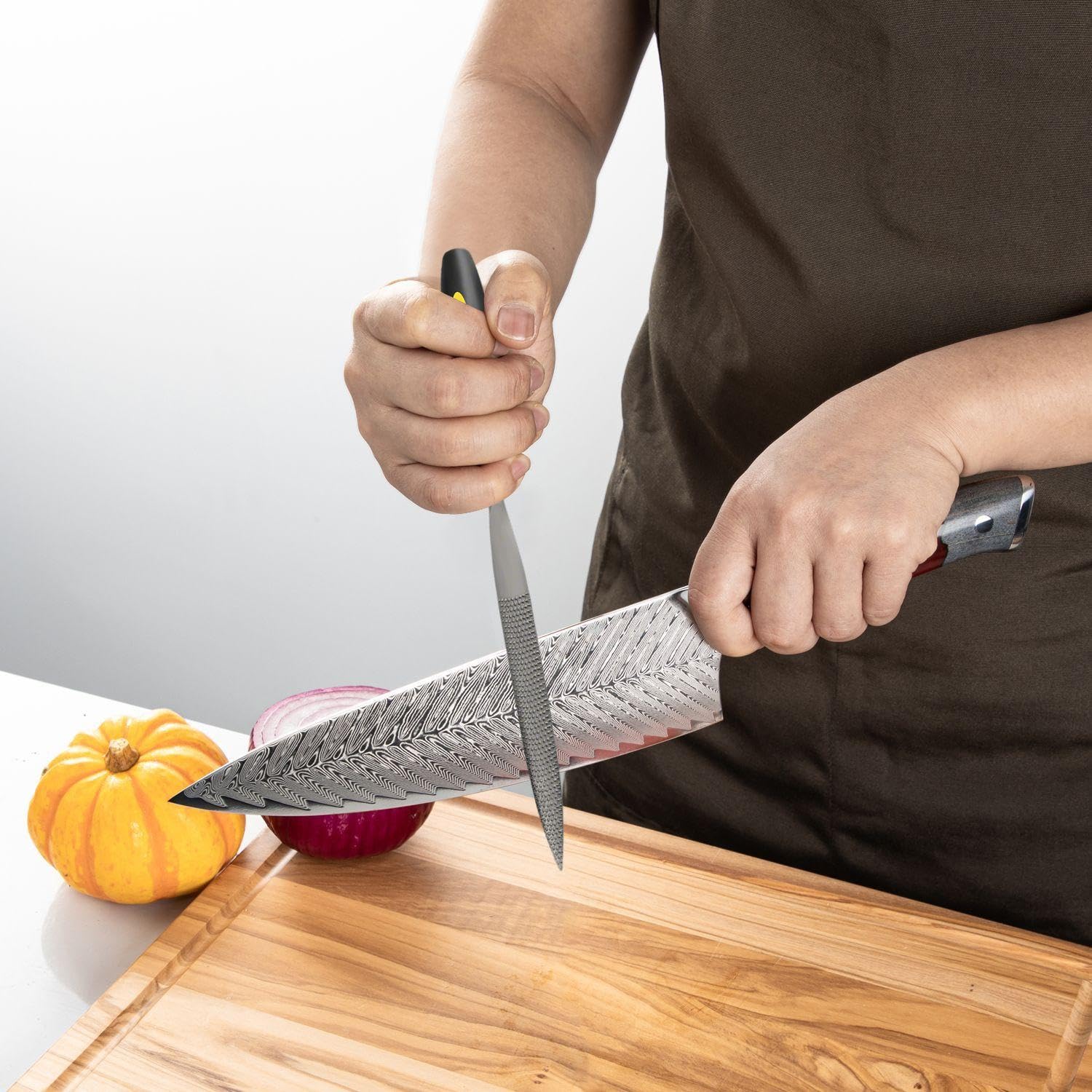10 Pezzi Di Strumento Di Macinazione Frustrazione Coltello, Acciaio Ad Alto Tenore Di Carbonio Frustrazione Coltello, Non-Slip Rivestito In Gomma Maniglia, Tra Cui Flat File, File Rotondo.