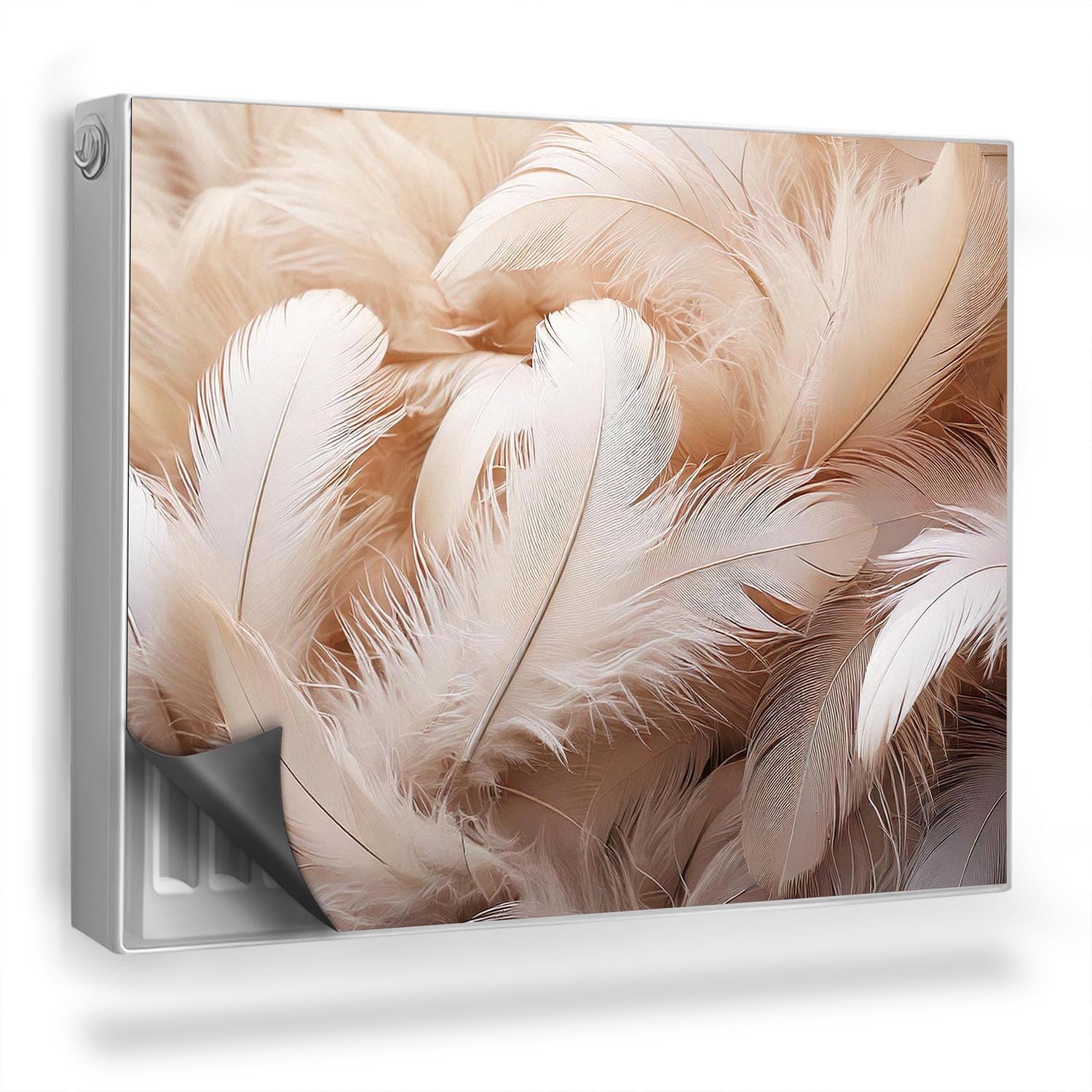 Cache Radiateur Design Plumes pour un Salon Chaleureux