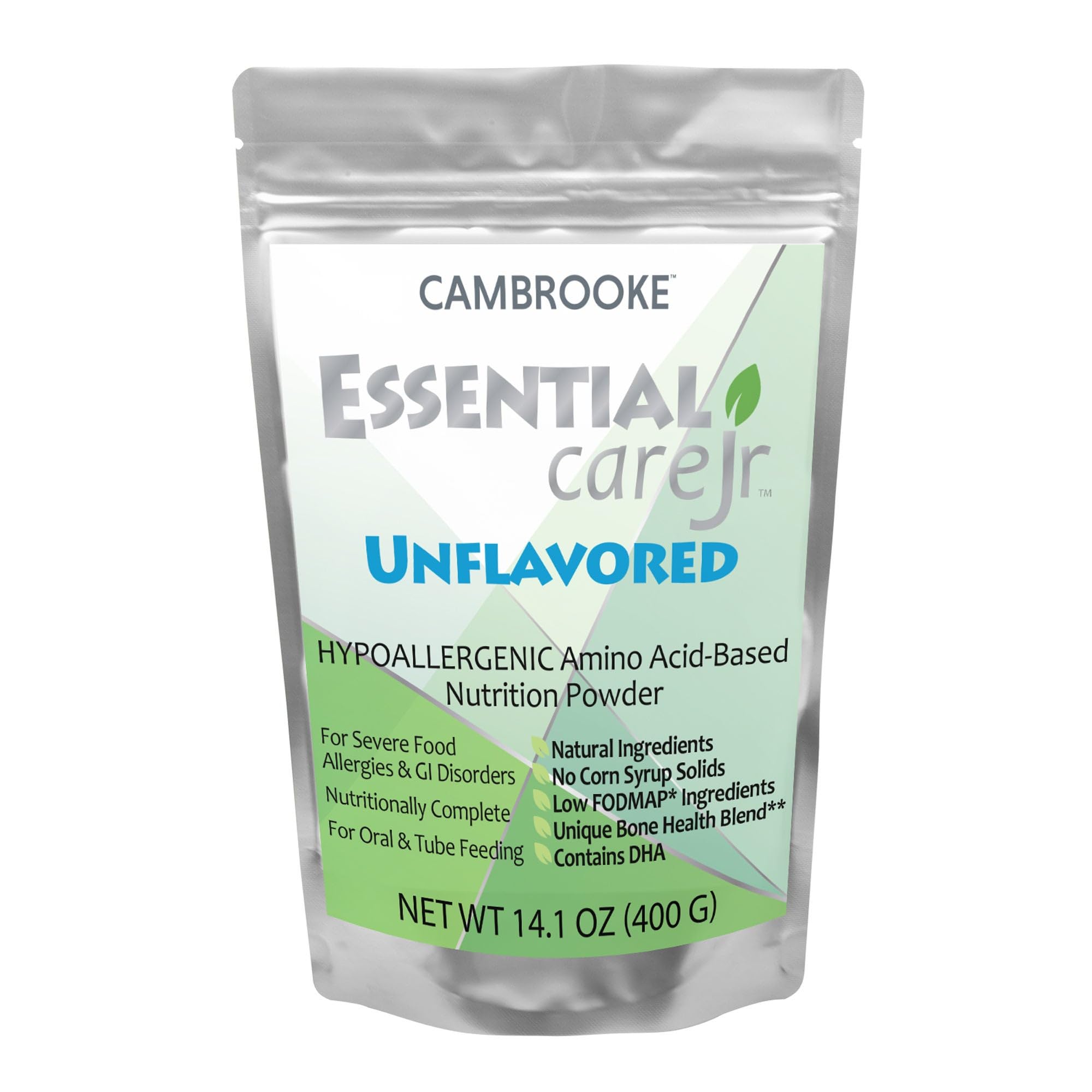Essential Care JR Hypoallergenic Amino Acid-Based Nutrition Powder (14.1 oz Pack, Unflavored)