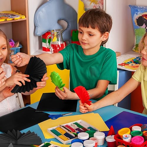 Miniatura 4 de 1000 hojas de papel de construcción negro a granel de 9 x 12 pulgadas, papel de cartulina ligero para niños y adultos, escuela, clase de arte,