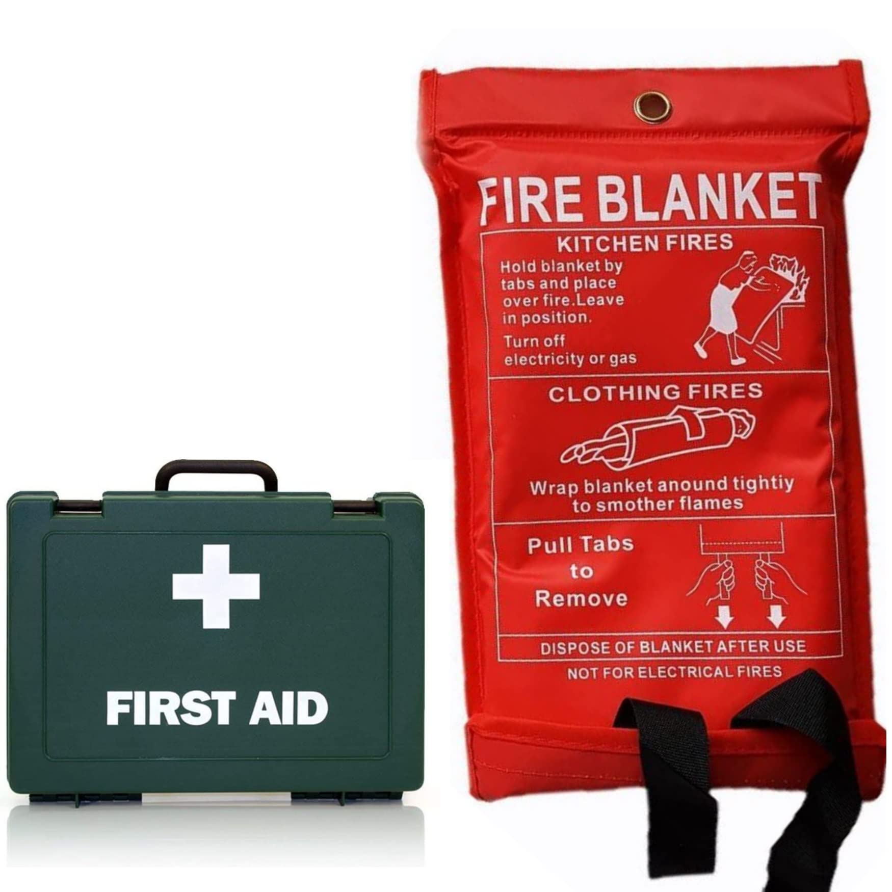 Manta de fuego y kit de primeros auxilios ideal para cocinas, garaje, oficina y restaurantes de Noondl Doctor